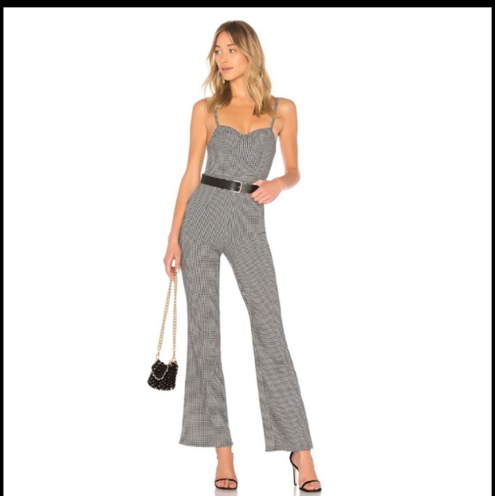 Plaid houndstooth  Jumpsuit